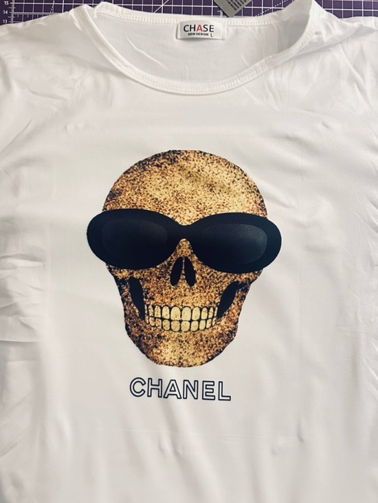 Chase + Chloe Tops - Paris Skull Graphic T-Shirt